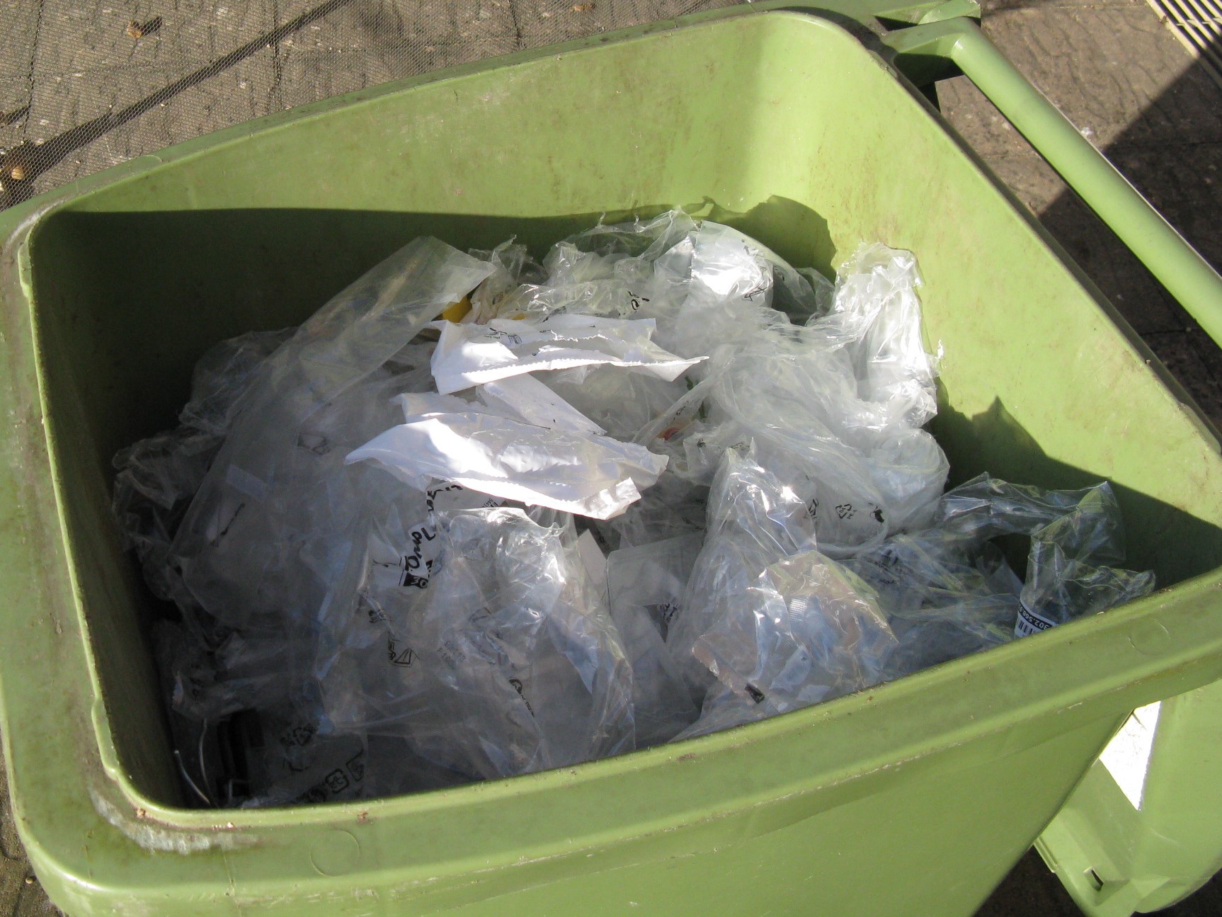 Open landfill site with deposited waste